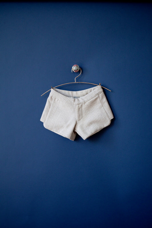 Wool Lurex Tailored Shorts - Girls
