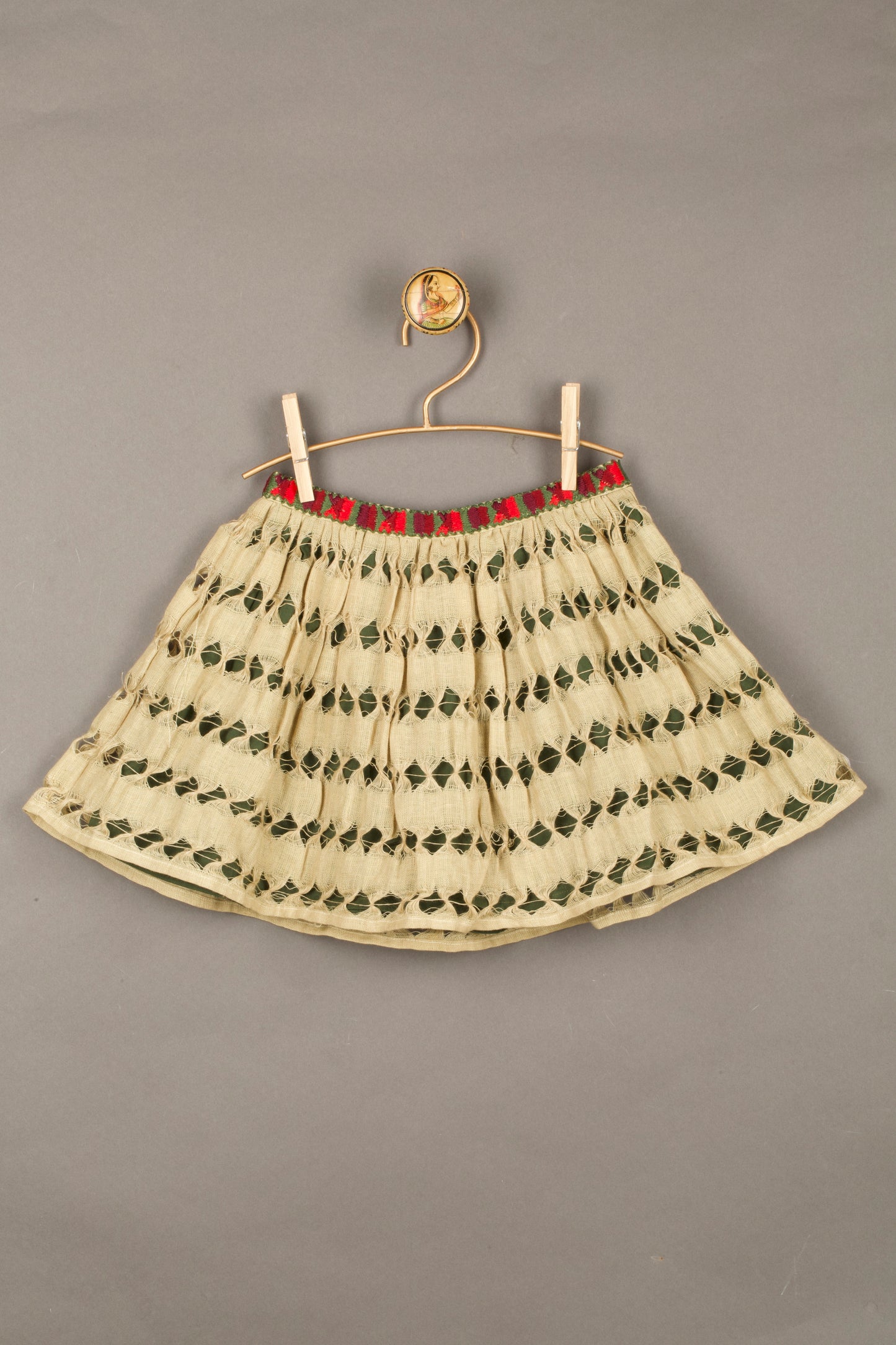 Warli Art Tribe Skirt - Girls
