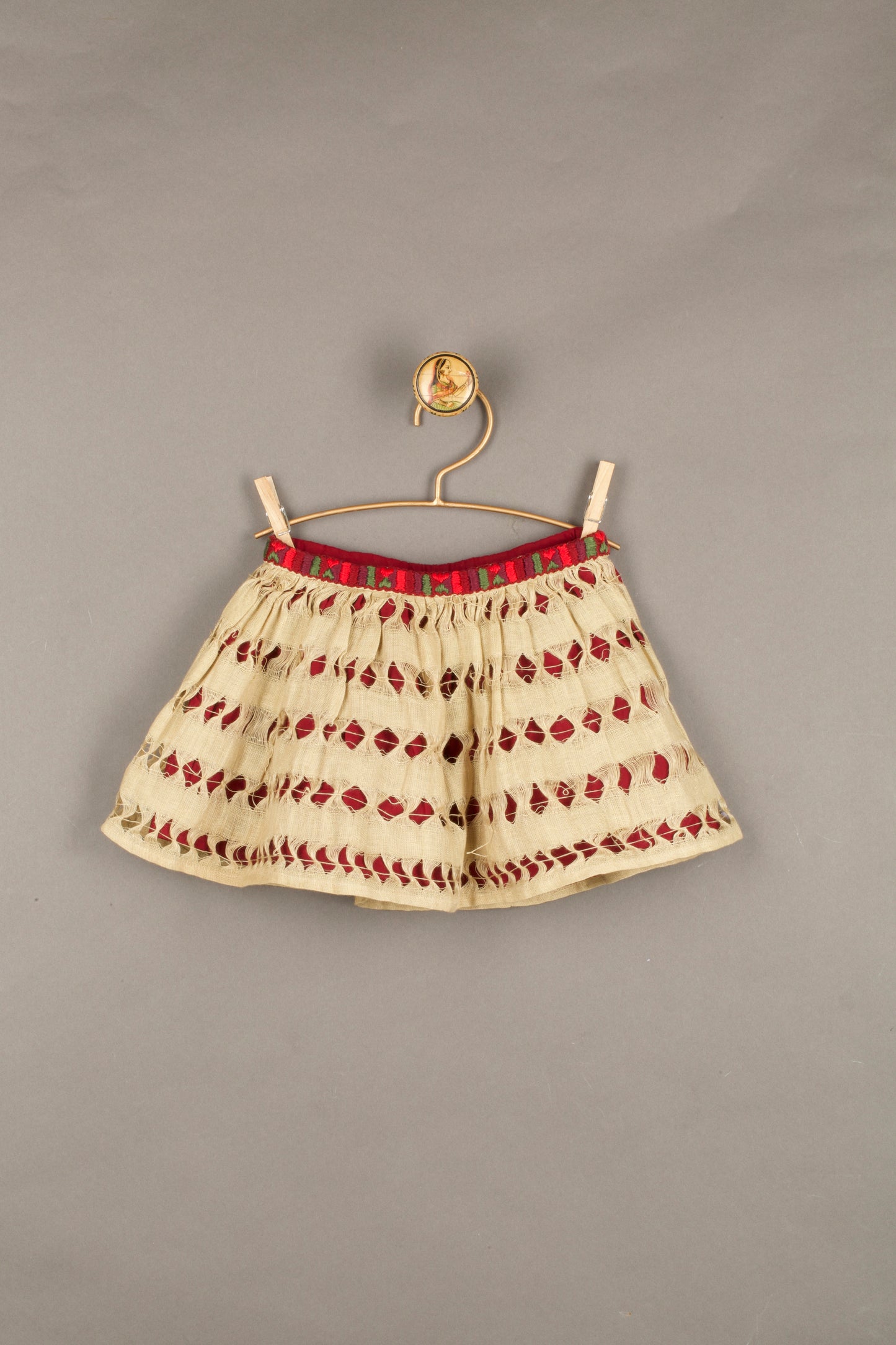 Warli Art Tribe Skirt - Girls