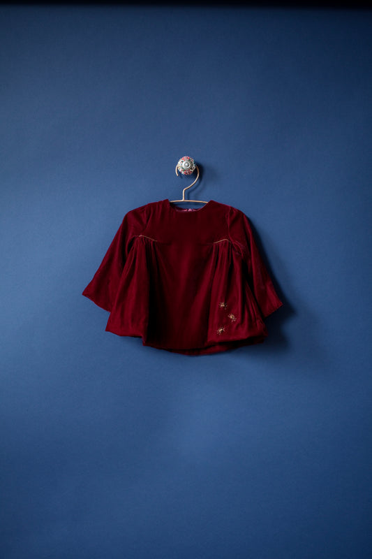 Royal Baby Velvet Dress with Three Spiders