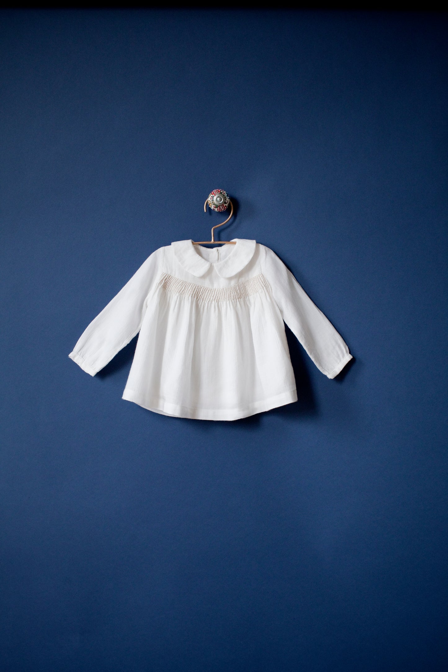 Tailored Twill Top with Thread Beads - Baby Girl