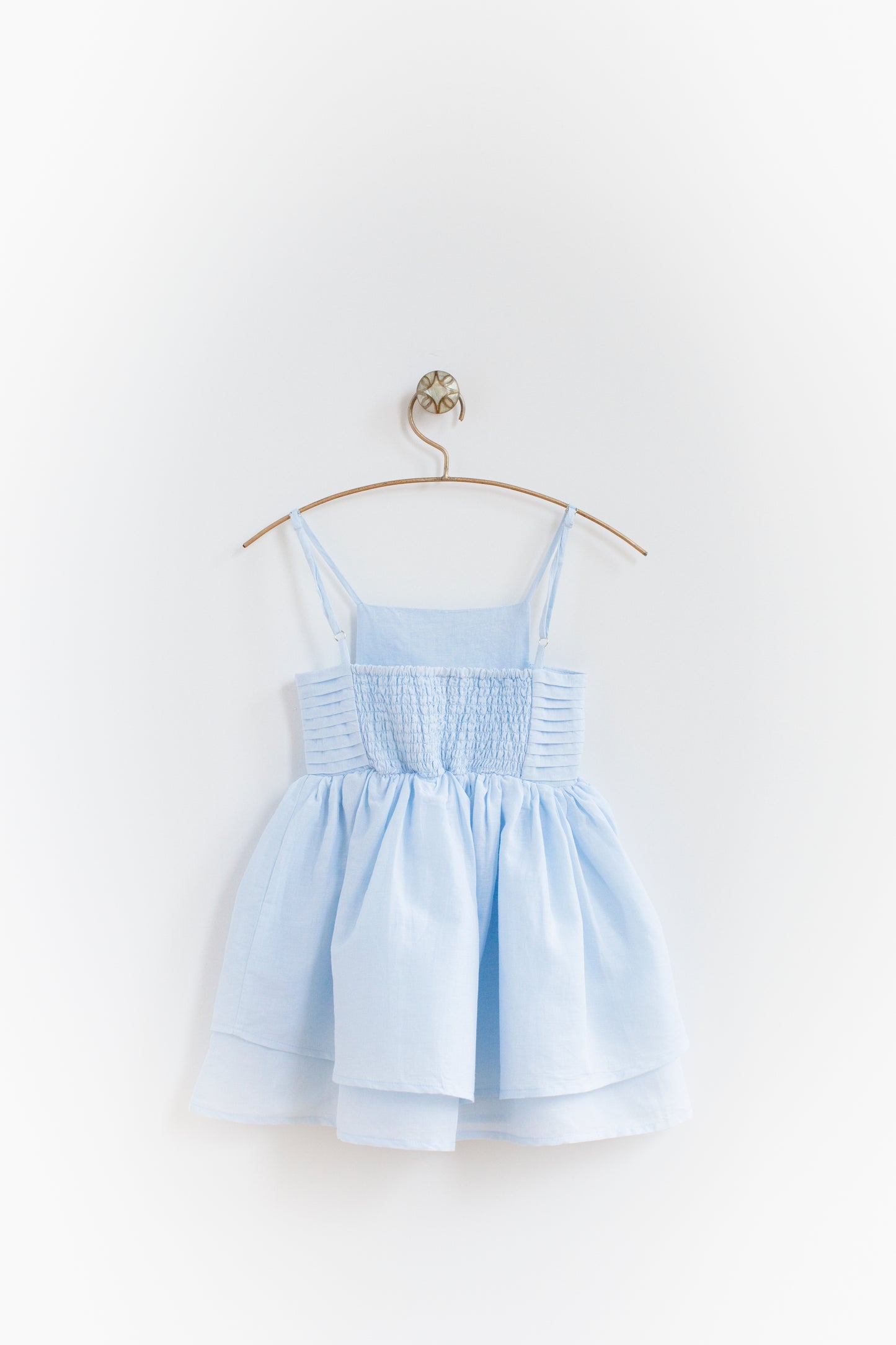 Sun-Kissed Sophistication: Hand-Embroidered Summer Dress with Double Layers