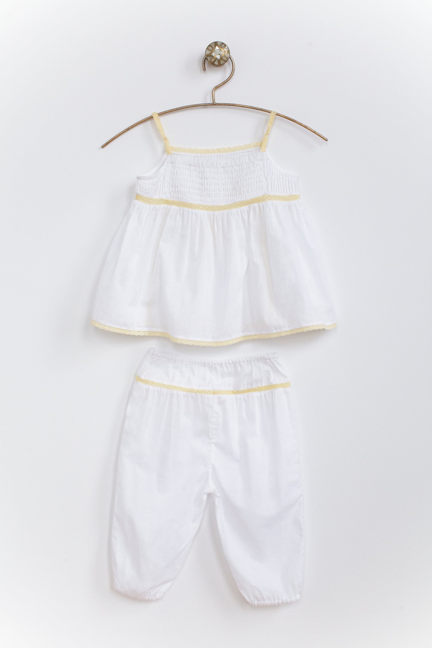 Baby Girl's Short Dress Top & Pant Set