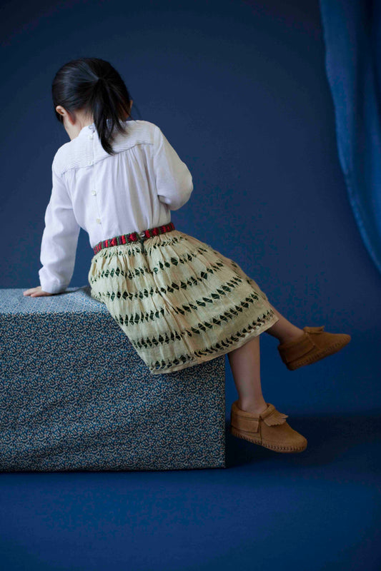 Warli Art Tribe Skirt - Girls