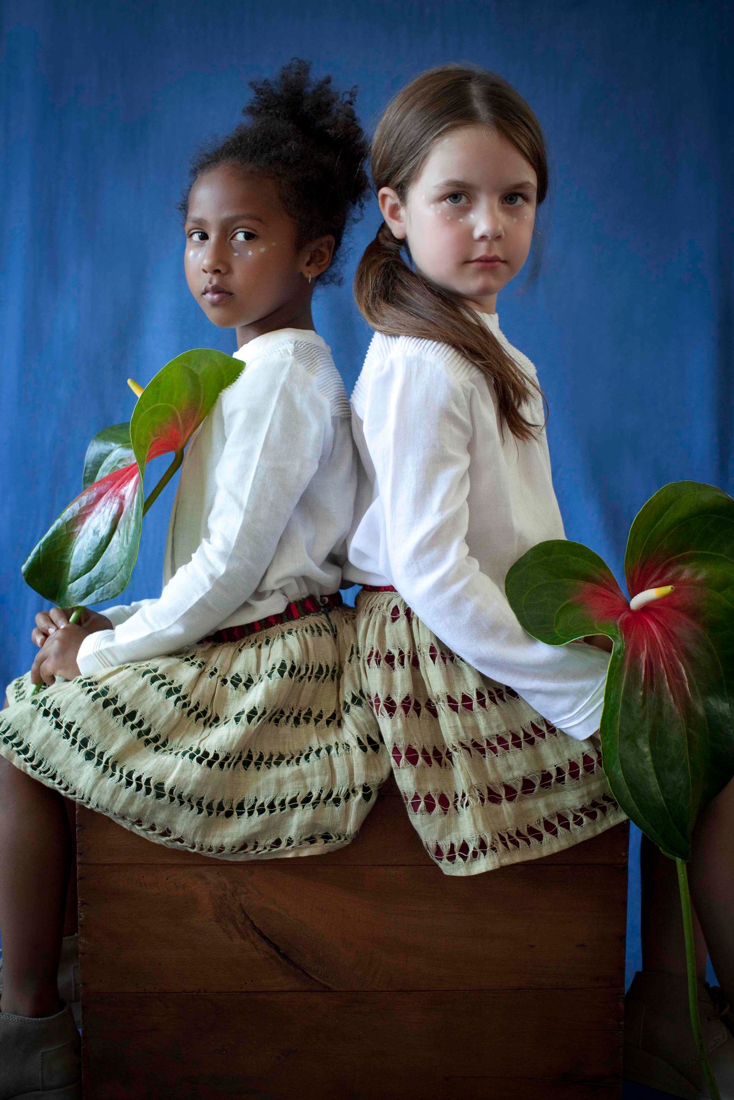 Warli Art Tribe Skirt - Girls
