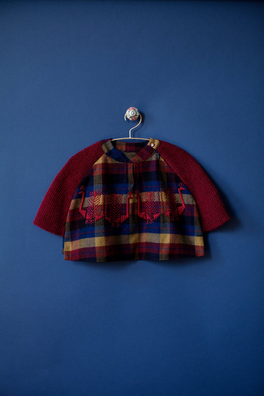 Timeless Peacock Poncho -  Girls