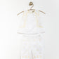 New Born Girl's Front Open Tunic Top & Bermuda Set