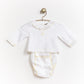 New Born Girl's 2 Top with Cuff & Bloomer Set
