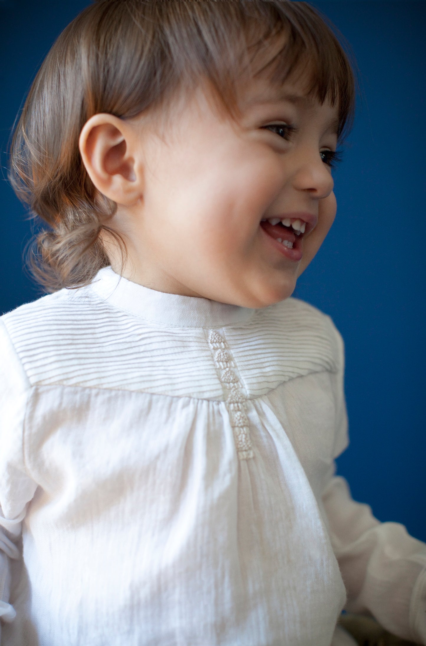 Sophisticated Herringbone Twill Top - Girls