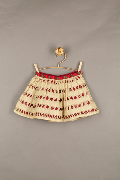Warli Art Tribe Skirt -  Girls