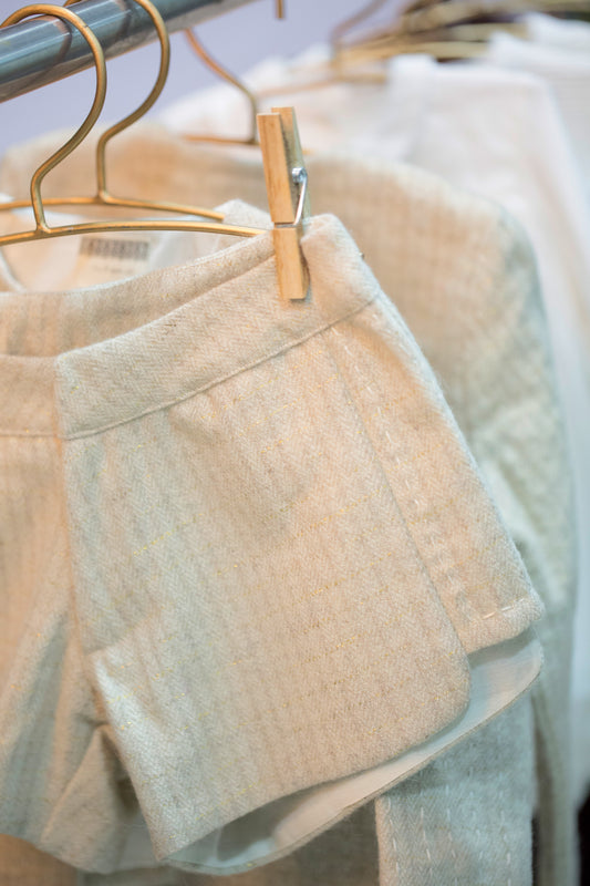 Wool Lurex Tailored  Shorts - Girls