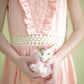 Ethereal Charm: Hand-Embroidered Summer Dress with Lace Accents