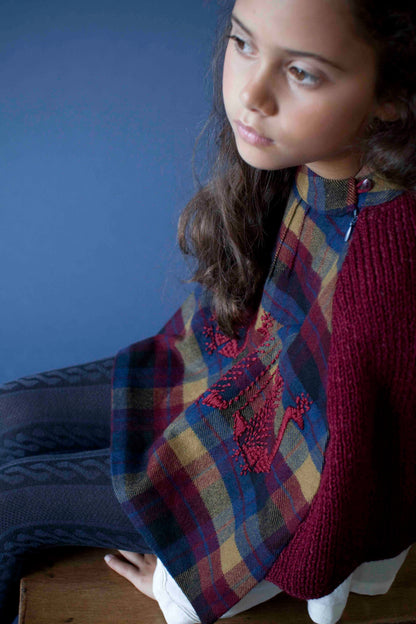 Timeless Peacock Poncho -  Girls