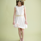 Ethereal Charm: Hand-Embroidered Summer Dress with Lace Accents